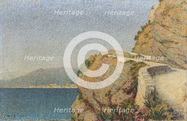 Marina ligure (Veduta di Vado Ligure), 1908. Creator: Morbelli, Angelo (1853-1919).