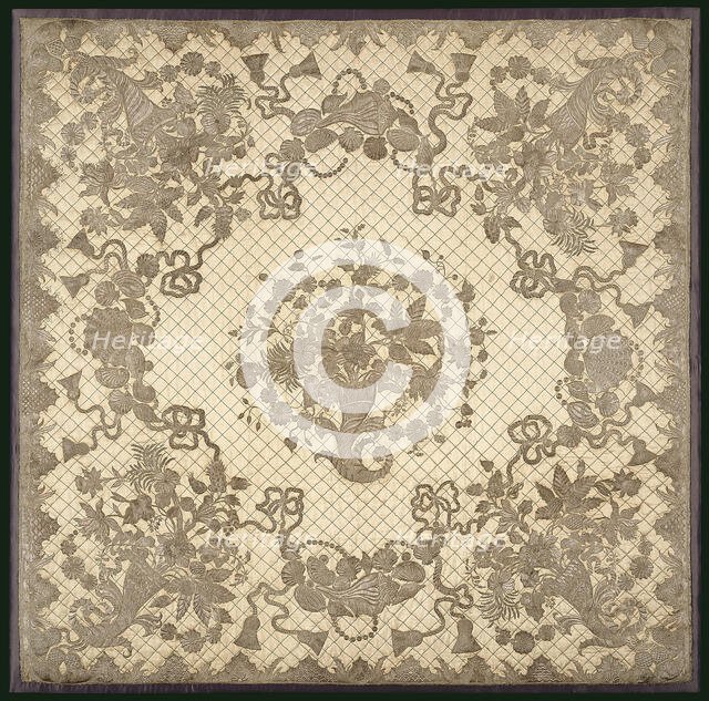 Bedcover, England, c. 1720/40. Creator: Unknown.