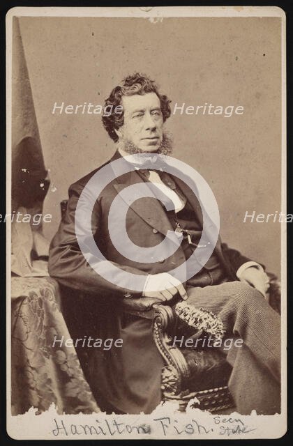 Portrait of Hamilton Fish (1808-1893), Before 1893. Creator: Brady's National Photographic Portrait Galleries.