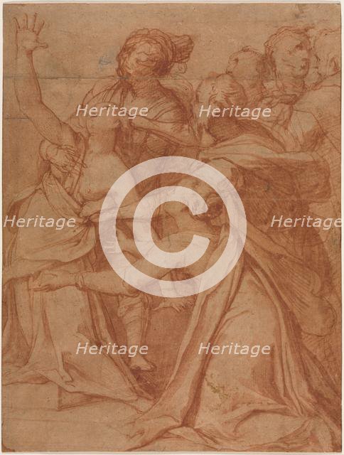 A Miracle of Saint Philip Benizzi: The Healing of a Demoniac Woman, c. 1557. Creator: Taddeo Zuccaro (Italian, 1529-1566).