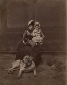 Paired portrait of a young woman and child, 1890. Creator: Unknown.