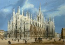 The Milan Cathedral, 1860s. Artist: Anonymous  