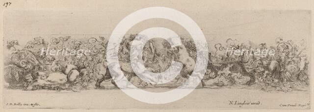 Ornamental Frieze with Grape Vine, probably 1648. Creator: Stefano della Bella.