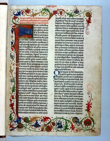 Page from a Gutenberg Bible, 1455. Artist: Johannes Gutenberg