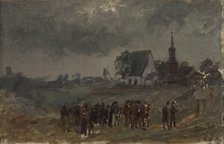 The artist's own funeral I, 1874. Creator: Karl Emanuel Jansson.