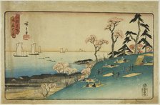 Cherry Blossoms at Goten Hill (Gotenyama no hana), from the series "Famous Places..., c1835/38. Creator: Ando Hiroshige.