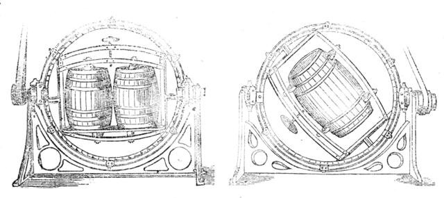 The International Exhibition: Robinson's cask-cleaning machine, 1862. Creator: Unknown.