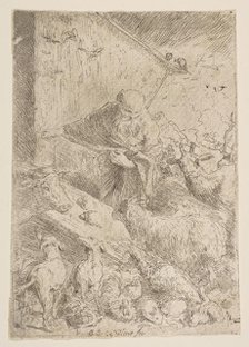 Noah letting the animals into the ark, ca. 1630. Creator: Giovanni Benedetto Castiglione.