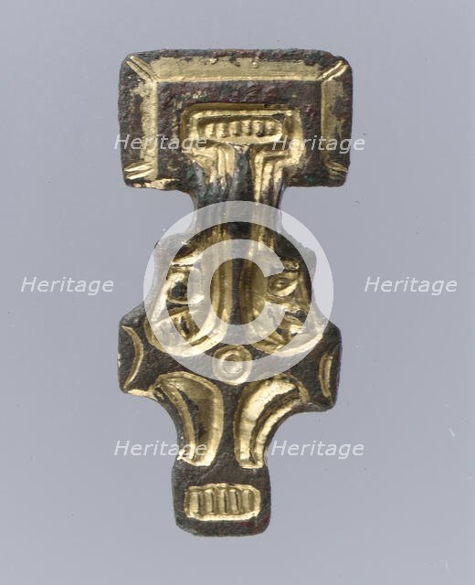 Miniature Square-Headed Brooch, Anglo-Saxon, first half 6th century. Creator: Unknown.