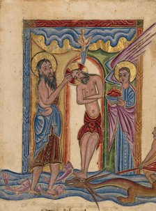 The Baptism of Christ; Gospel Book, 1615. Creator: Mesrop of Khizan.