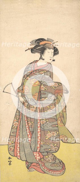 The First Nakamura Tomijuro as a Woman, probably 1777. Creator: Katsukawa Shunko.