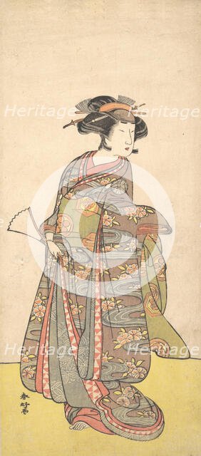 The First Nakamura Tomijuro as a Woman, probably 1777. Creator: Katsukawa Shunko.
