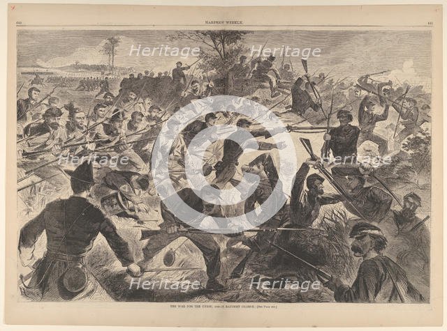 The War for the Union, 1862 - A Bayonet Charge (Harper's Weekly, Vol. VII), July 12, 1862. Creator: Unknown.