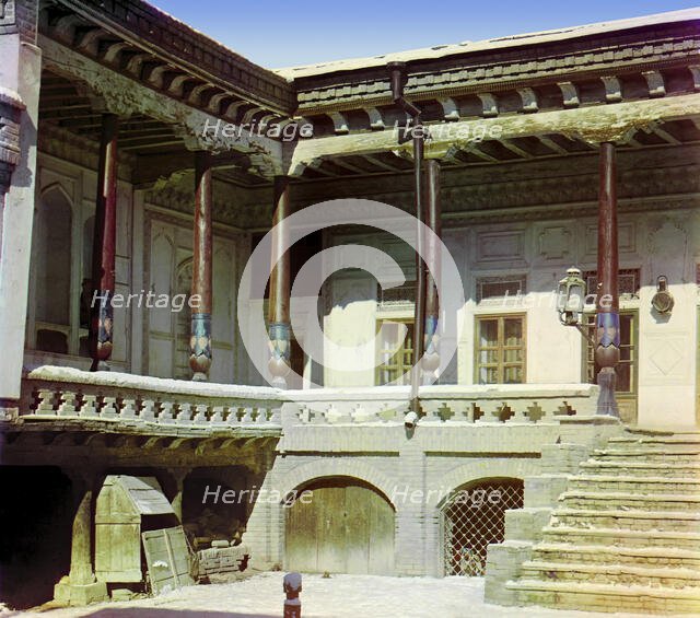 In the courtyard of a Sart home, on the outskirts of Samarkand, between 1905 and 1915. Creator: Sergey Mikhaylovich Prokudin-Gorsky.