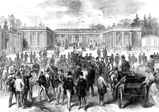 Outside the Grand Trianon during the trial of Marshal Bazaine, 1873. Creator: Unknown.