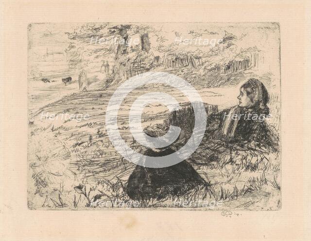 Nursemaid and Child, 1859. Creator: James Abbott McNeill Whistler.