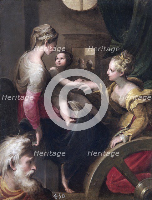 'The Mystic Marriage of St Catherine', c1531-c1540. Artist: Unknown.