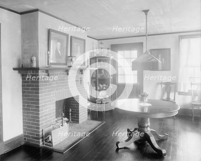Paul Reynolds residence, room with fireplace, Scarsdale, N.Y., between 1900 and 1915. Creator: William H. Jackson.