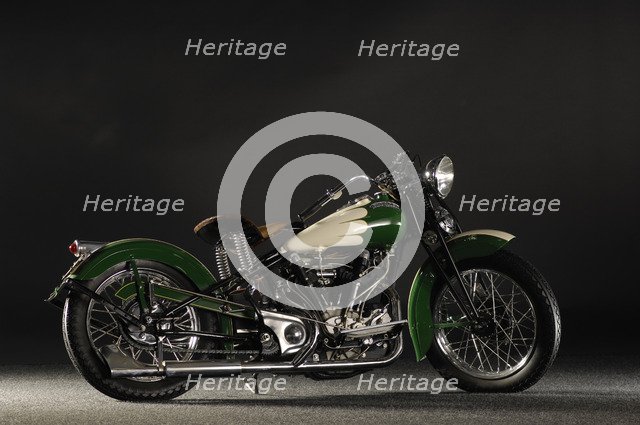 Crocker big tank V twin 1937. Artist: Simon Clay.