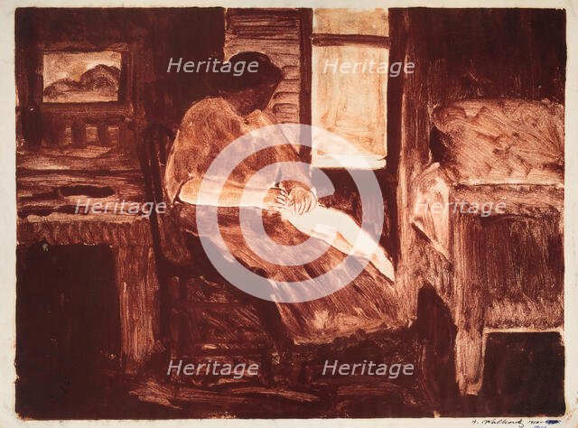 Figure Sketch, 1900-1908. Creator: Abraham Walkowitz.