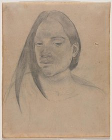 Head of a Tahitian Woman, 1891. Creator: Paul Gauguin (French, 1848-1903).