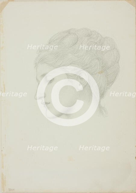 Woman's Head in Profile to Left, c. 1873-77. Creator: Sir Edward Coley Burne-Jones.
