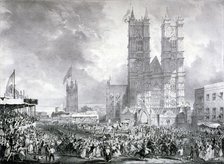 Westminster Abbey, London, 1837. Artist: Anon
