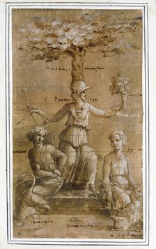 An Allegory of Prudence, between circa 1518 and circa 1520. Creator: Baldassare Peruzzi.