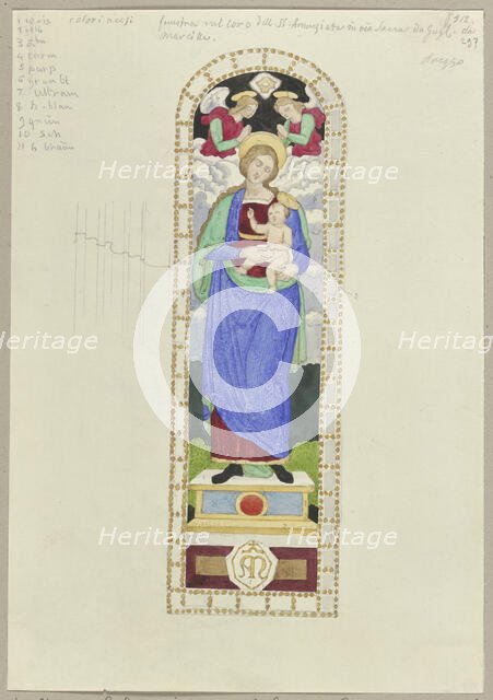 The choir window of Santissima Annunziata in Arezzo, 1818-1843. Creator: Johann Anton Ramboux.