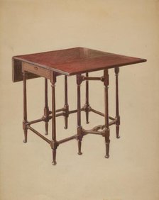 Table (Drop-leaf), c. 1936. Creator: Bernard Gussow.