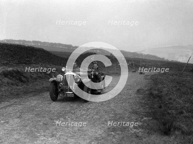 Wolseley Hornet of S Whitelock competing in the Sunbac Inter-Club Team Trial, 1935. Artist: Bill Brunell.