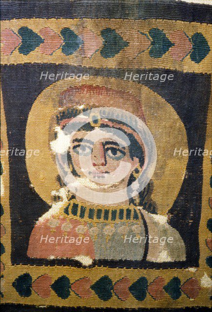 Coptic Textile Portrait of Ariadne,  5th century. Artist: Unknown.