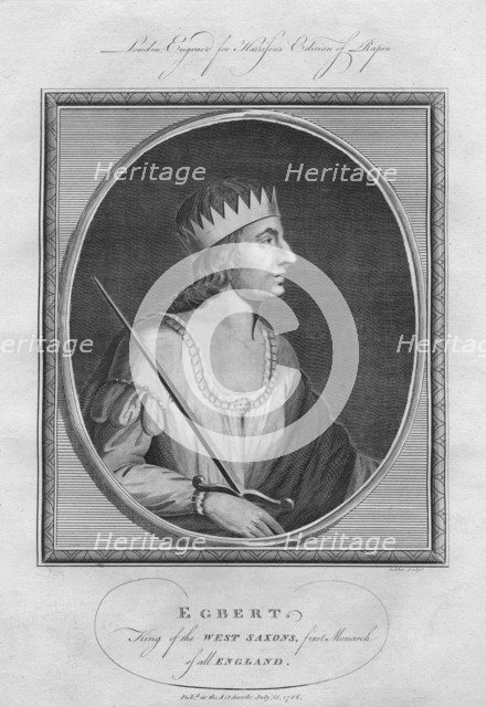 Egbert, King of Wessex, 1786.  Artist: Anon.