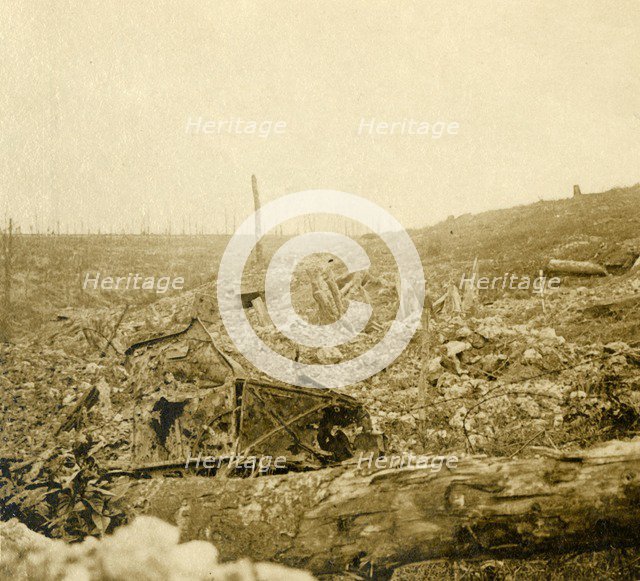Battlefield, Bezonvaux, Verdun, northern France, c1914-c1918. Artist: Unknown.