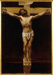 Le Christ en croix, esquisse pour la salle d'audience de la Cour des Assises du Palais..., c.1873. Creator: Leon Joseph Florentin Bonnat.