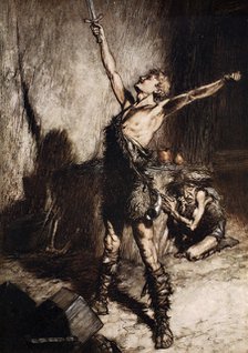 'Nothung! Nothung! Conquering sword!', 1924.  Artist: Arthur Rackham