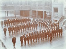 Boys on parade at the Boys Home Industrial School, London, 1900. Artist: Unknown.