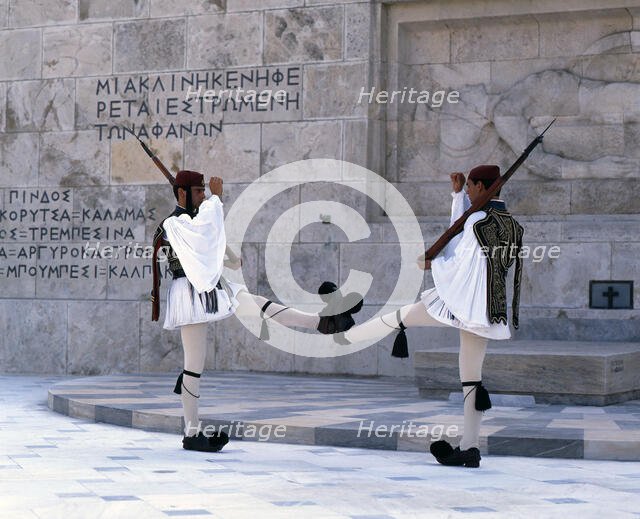 Parliament and Changing of the Guard, Athens, Greece, 2018. Creator: Ethel Davies.