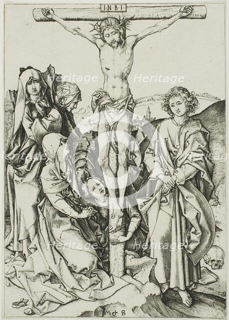 The Crucifixion, from The Passion, c. 1475. Creator: Martin Schongauer.