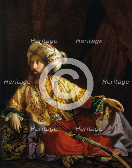 Emir of Lebanon , 1843. Creator: Borsos, József (1821-1883).