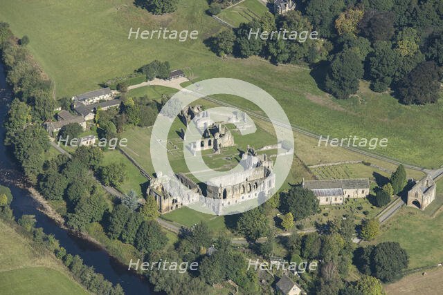 The ruins of Easby Abbey Premonstratensian monastery, North Yorkshire, 2024. Creator: Robyn Andrews.