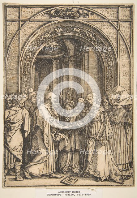 The Betrothal of the Virgin, from The Life of the Virgin, ca. 1503. Creator: Albrecht Durer.