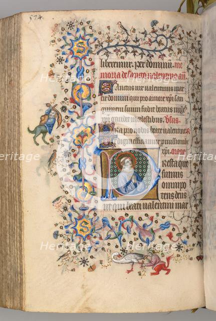 Hours of Charles the Noble, King of Navarre (1361-1425), fol. 281v, St. Valentine, c. 1405. Creator: Master of the Brussels Initials and Associates (French).