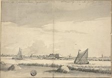 Sailboats on Canal near Spaarendam, 1751. Creators: Jan de Beyer, Pieter Molijn.