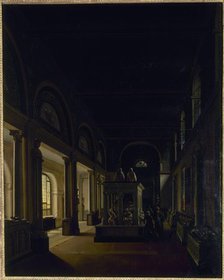 15th century room in the Museum of French Monuments, circa 1815. Creator: Unknown.