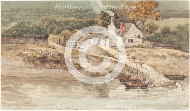 Landing Place near Tintern Abbey, probably c. 1802. Creator: James Ward.