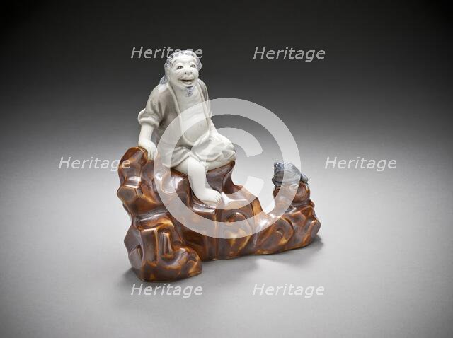 Okimono in the Form of the Daoist Immortal Gama and a Toad, Late 19th-early 20th century. Creator: Unknown.