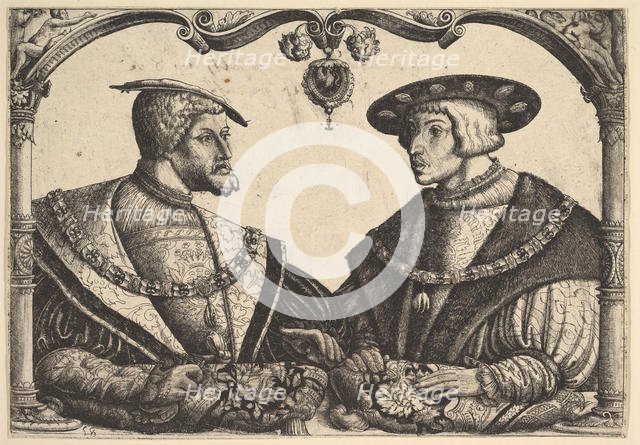 Emperors Charles V and Ferdinand I, ca. 1531. Creator: Christoph Bockstorffer.