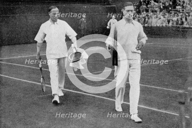 The Duke of York and his doubles partner Wing Commander Sir Louis Greig, Wimbledon 1926. Artist: London News Agency