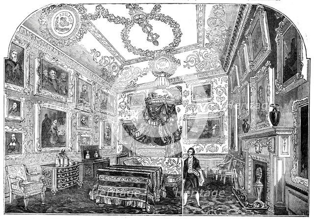 The King's Bed Chamber, Windsor Castle, 1844. Creator: Stephen Sly.